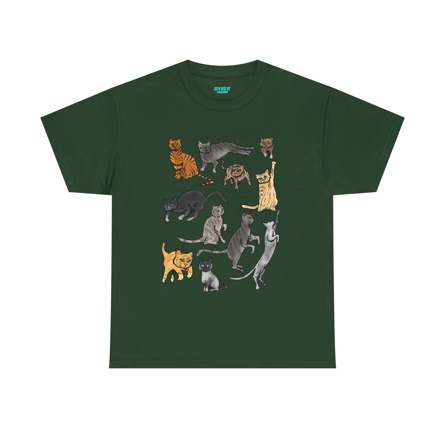 Cats Collage T-Shirt — Cute Cat Illustration Tee for Cat Lovers