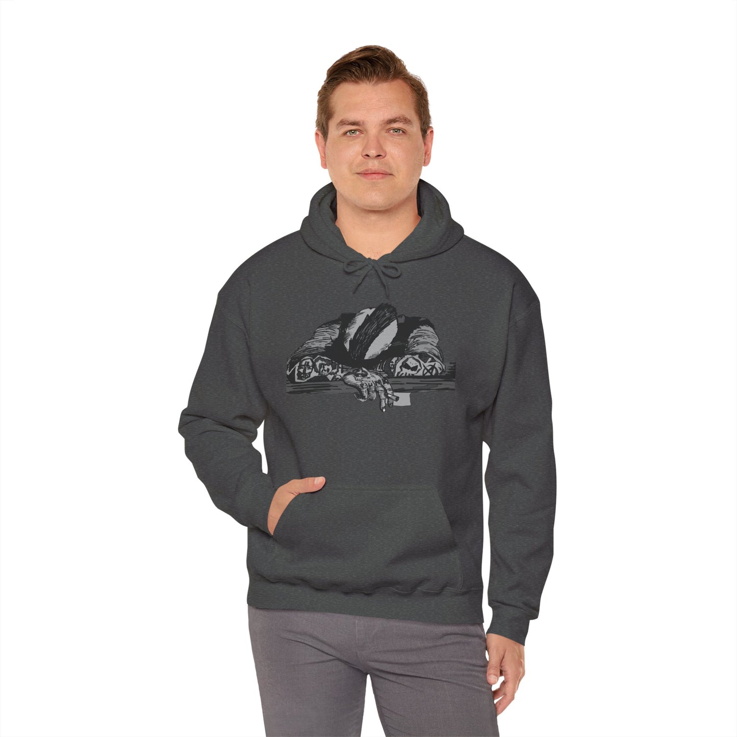 Punk and Done Unisex Hoodie with Artistic Design, Cozy Streetwear, Graphic Sweatshirt for Casual Vibes, Perfect Gift for Any Occasion