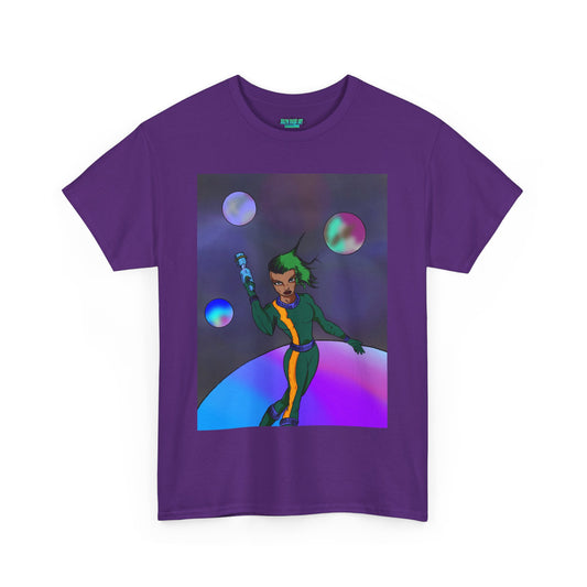 Cosmic Hero Vibe Tee - Unisex Heavy Cotton Tee, Space Art Shirt, Retro Sci-Fi T-Shirt, Gift for Space Lovers, Unique Graphic Tee