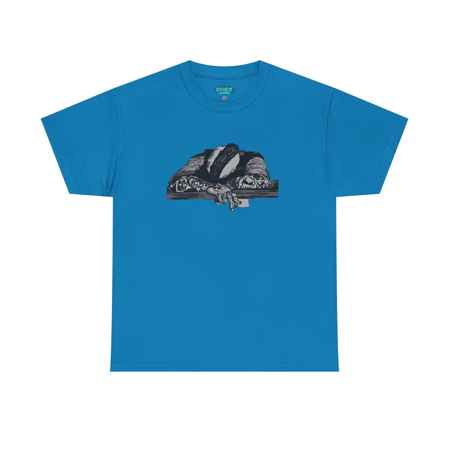 Punk and Done(grayscale) - Graphic Unisex Heavy Cotton Tee - Independent Illustration for Everyday Wear