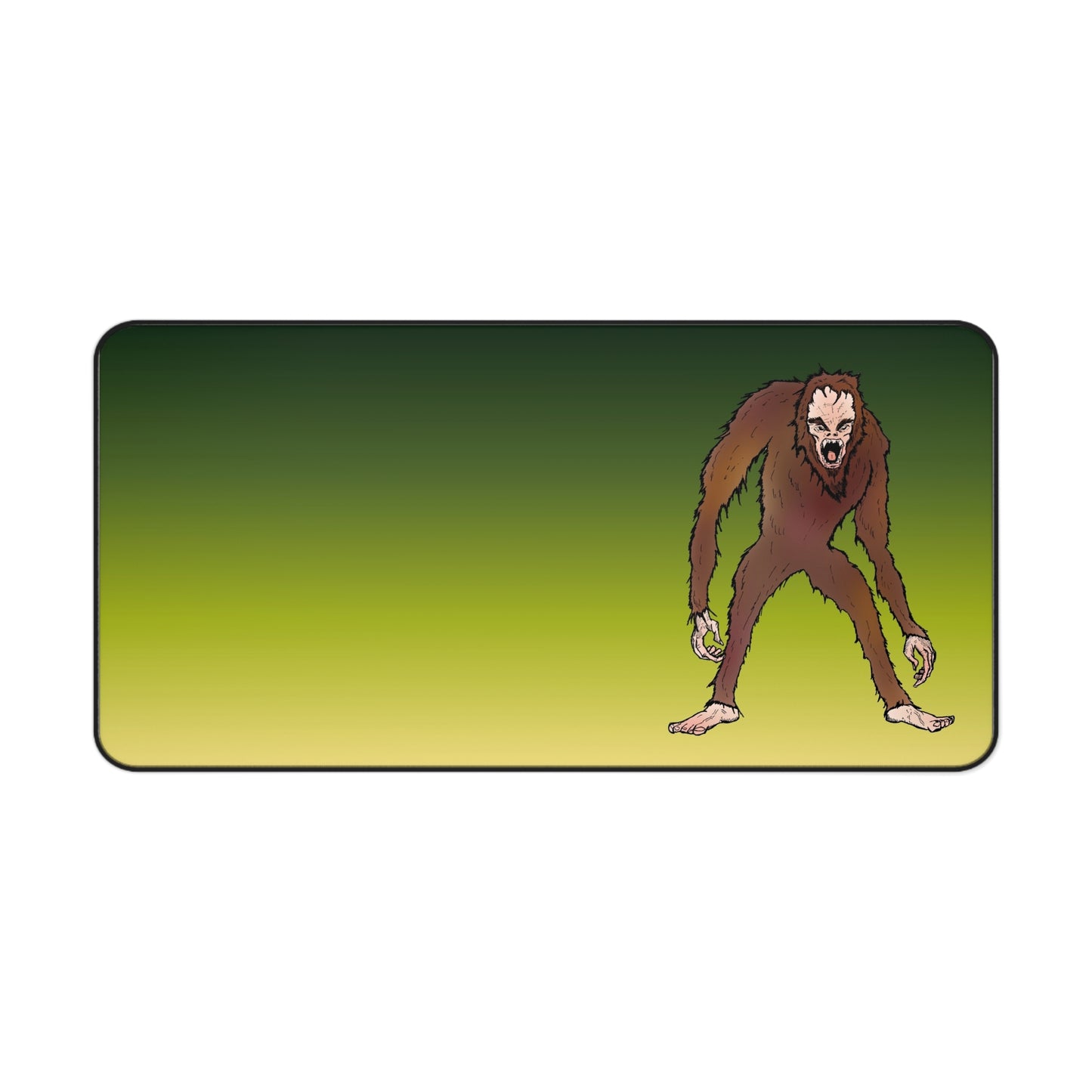 Desk Mat — Bigfoot Encounter Gradient Gaming Desk Pad (Green to Yellow)