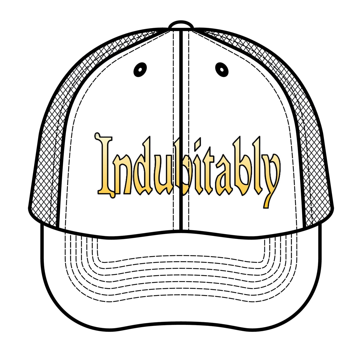 Retro Trucker Hat with 'Indubitably' - Perfect for Summer, Outdoor Fun, Gifts, Festivals, and Everyday Wear