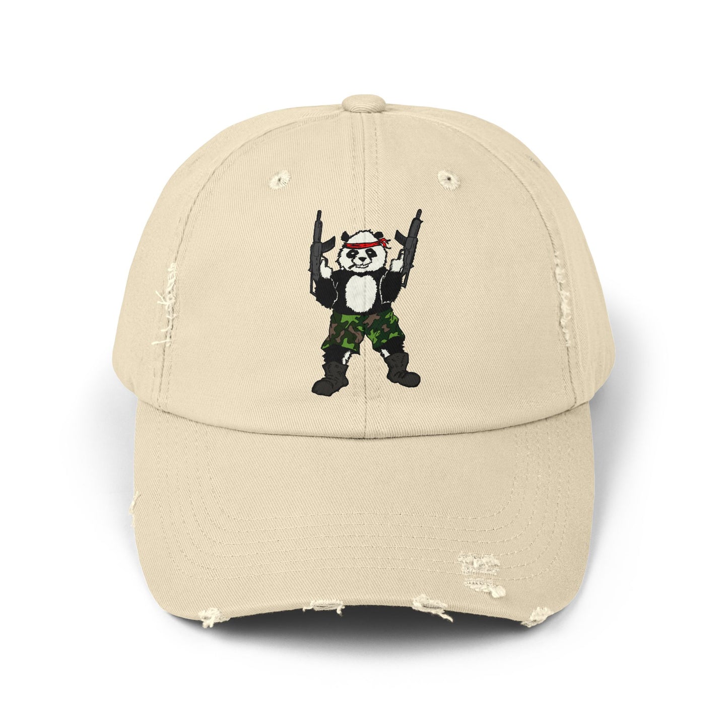 Cap - Panda Guns Military Mercenary Comic Book Art Style