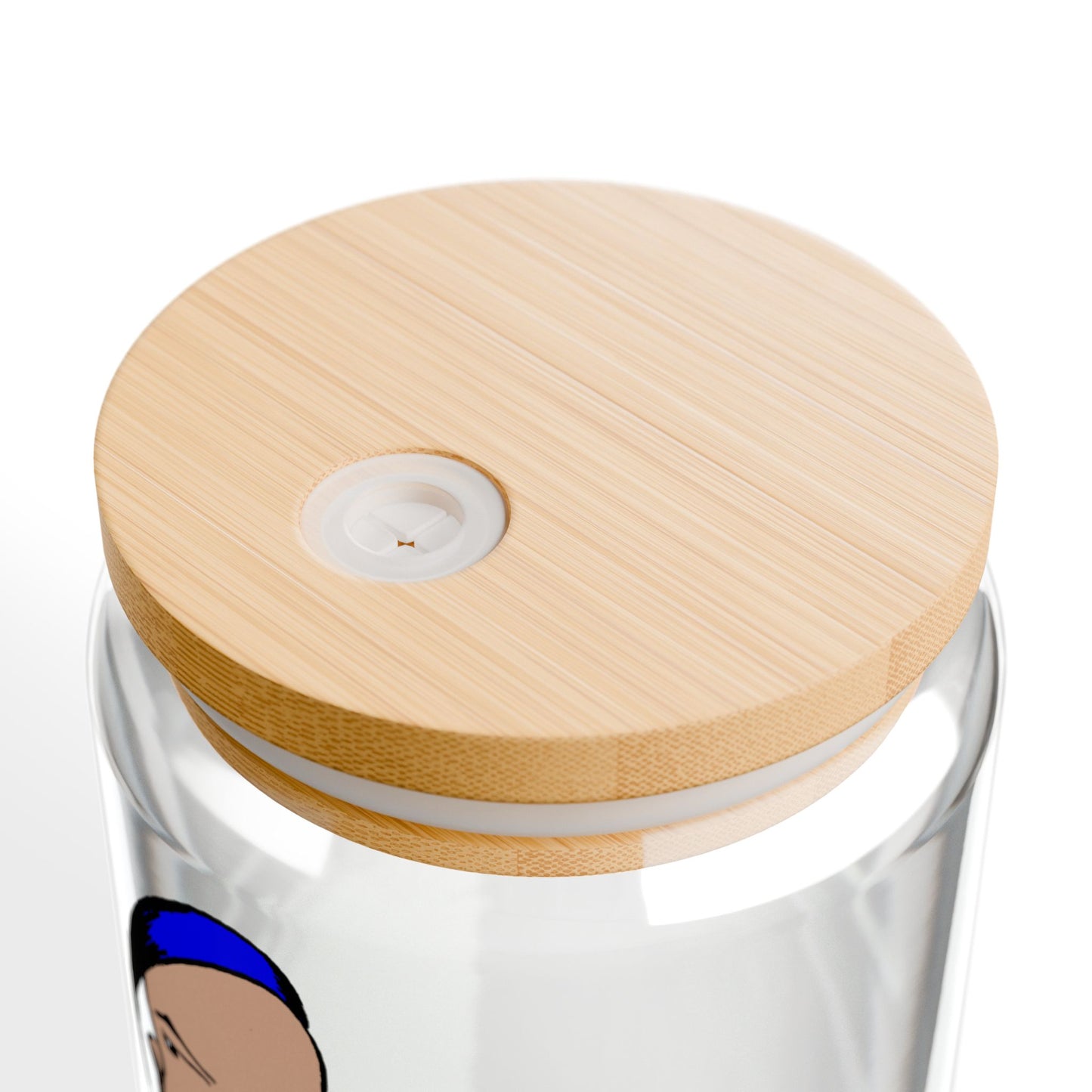 Funny Smug Cartoon Sipper Glass, 16oz | Unique Gift for Teens, Personalized Drinkware for Parties, Stylish Hydration, Novelty Cup