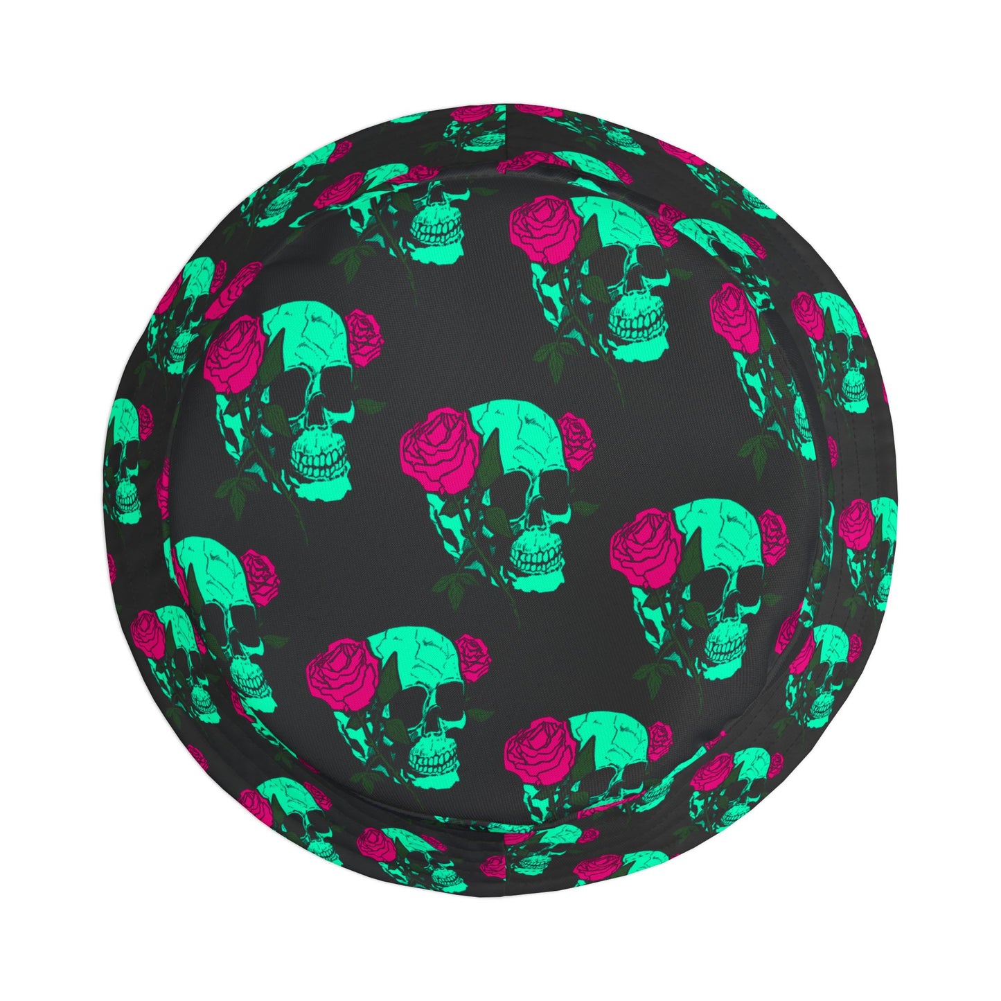 Gothic Skull Rose Bucket Hat - Trendy & Stylish Summer Accessory