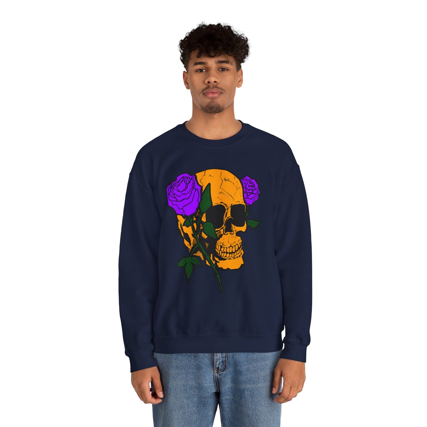 Skull & Roses Sweatshirt - Unisex Heavy Blend™ Crewneck