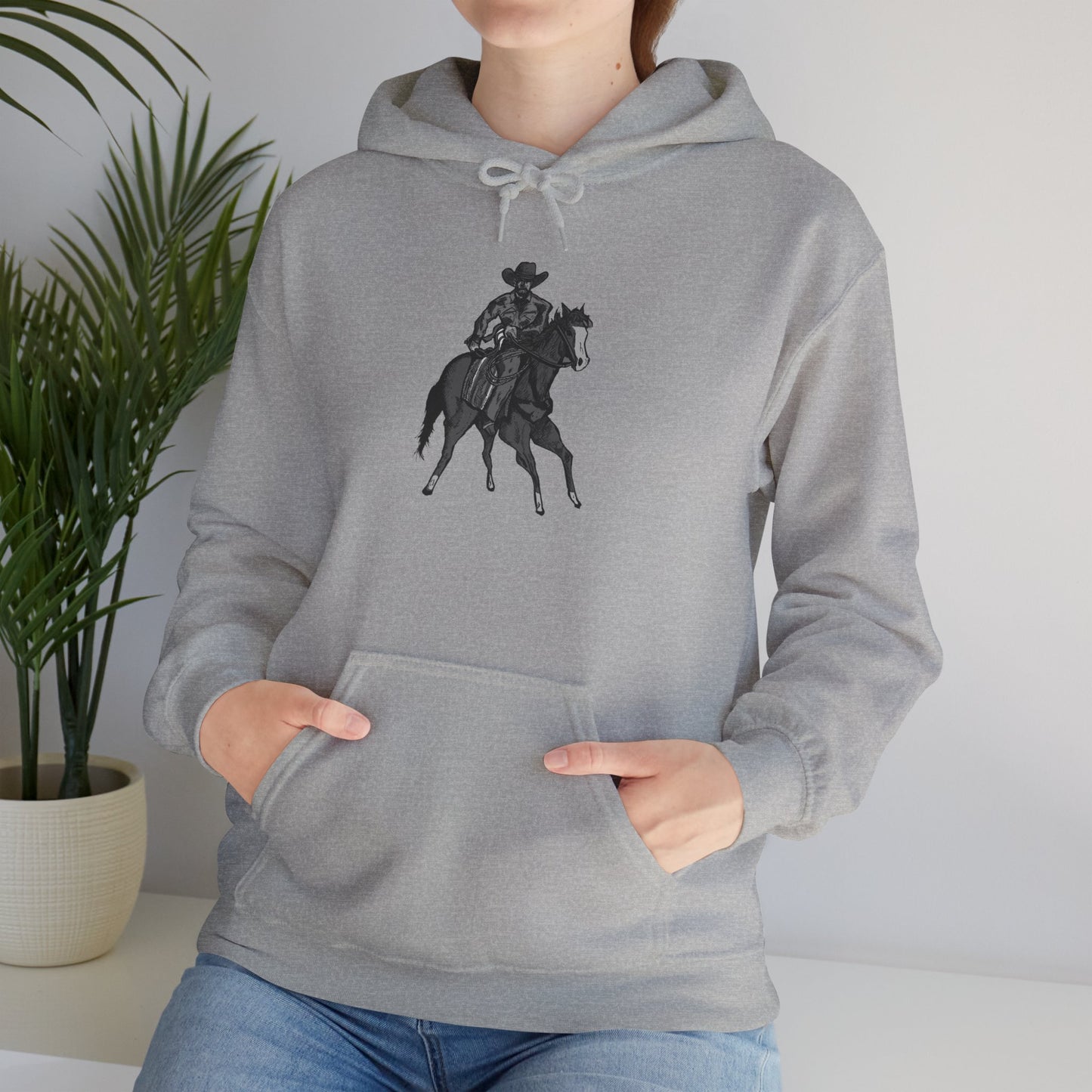 Horseback Rider Silhouette Hoodie – Western Equestrian Graphic Sweatshirt