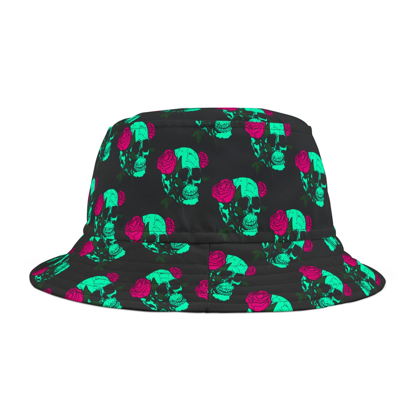 Gothic Skull Rose Bucket Hat - Trendy & Stylish Summer Accessory