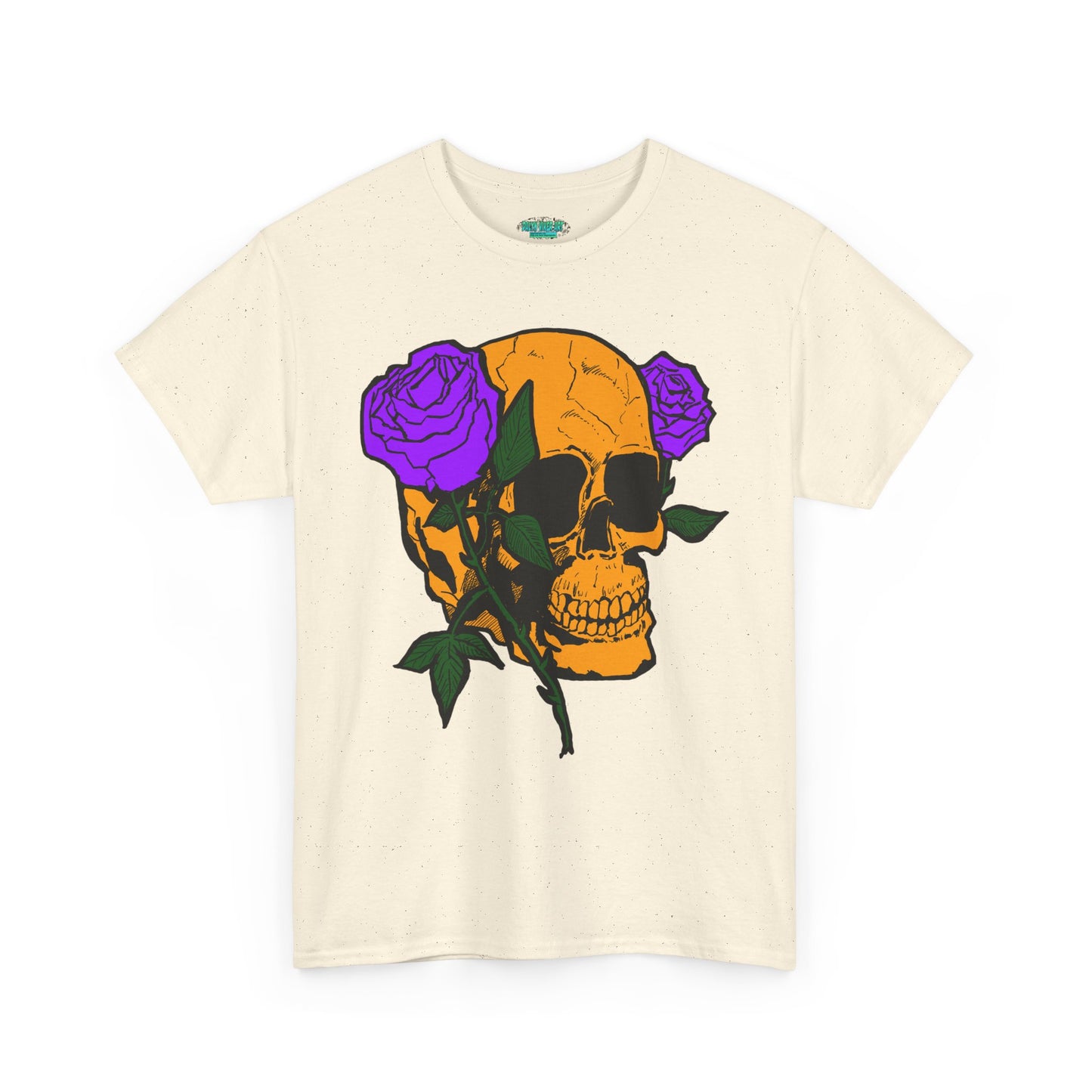 Skull and Roses Unisex Tee, Gothic Aesthetic Shirt, Vintage Graphic T-Shirt, Streetwear Essentials, Edgy Casual Wear