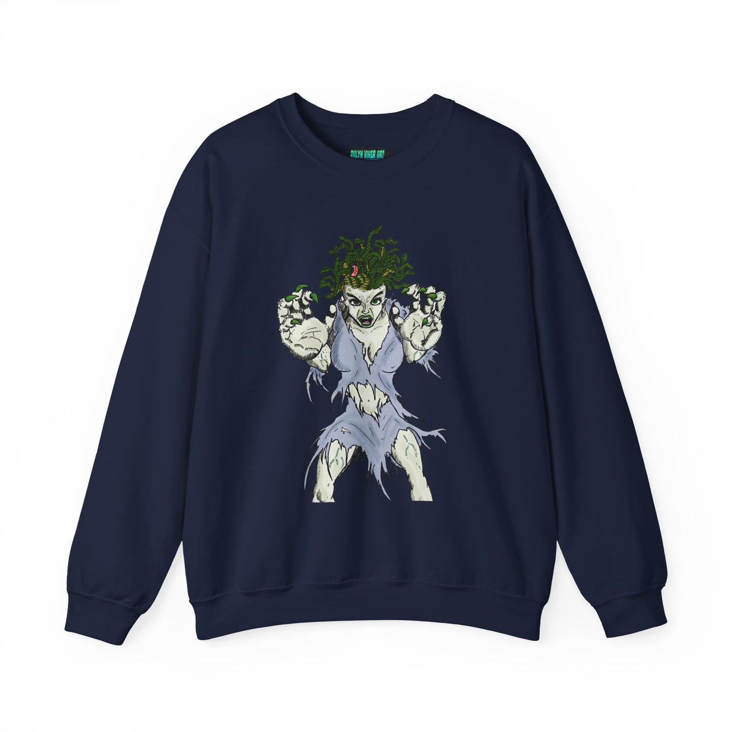 Medusa Inspired Unisex Heavy Blend Crewneck Sweatshirt