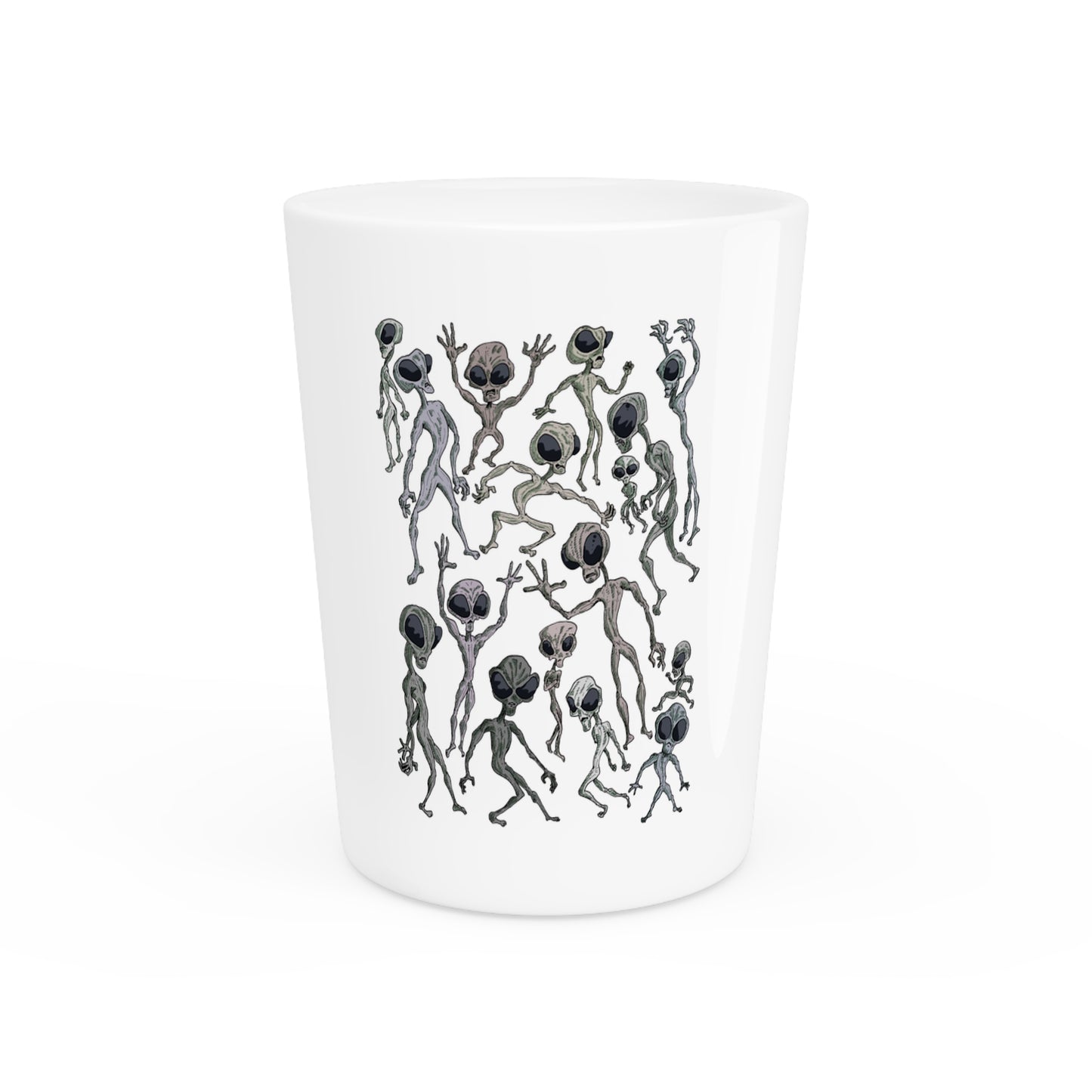 Alien Dance Party Themed Shot Glass - Perfect for Parties, Collectors, Gifting, Alien Enthusiasts, Fun Celebrations