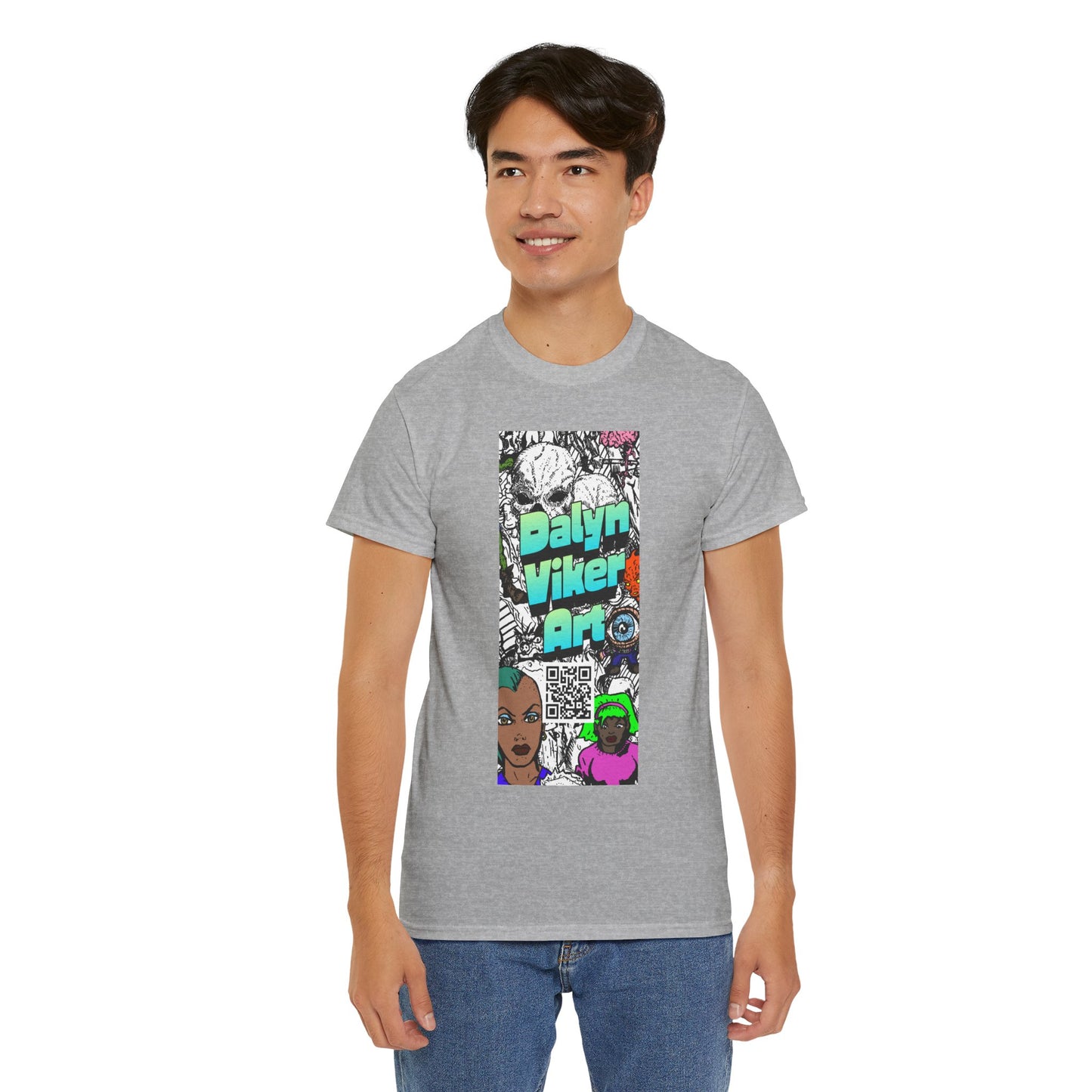 Graphic Art T-Shirt — "Dalyn Viker Art" Vertical Collage Tee