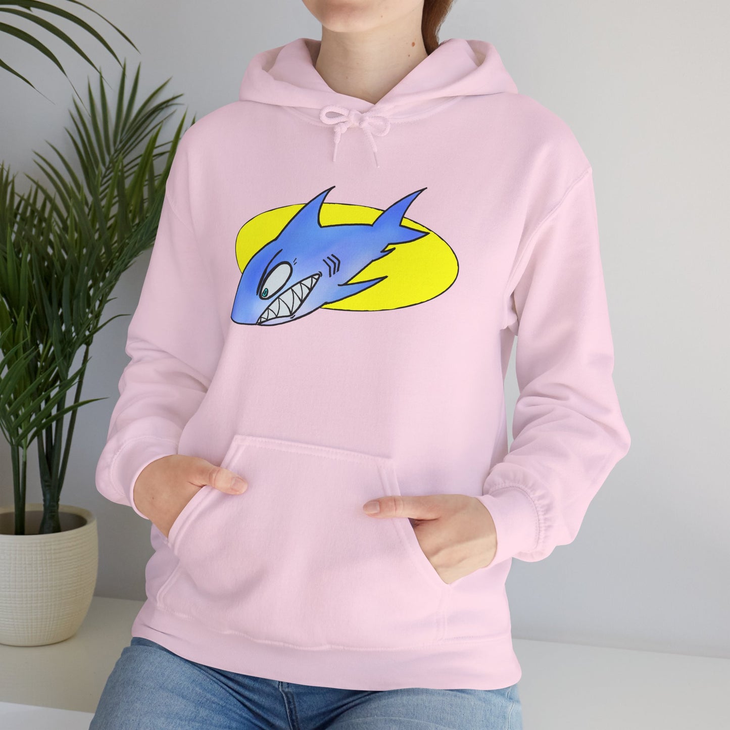 Cool Shark Graphic Hoodie - Unisex Heavy Blend Sweatshirt for Ocean Lovers, Gift for Men and Women, Beach Vibes, Casual Wear, Unique Design