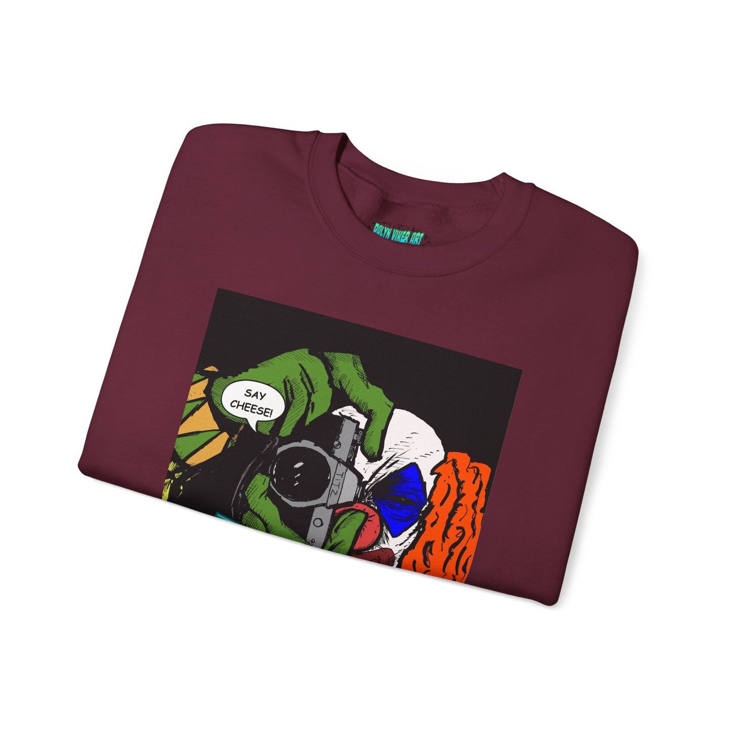 Blasto the Clown Retro Homage Graphic Crewneck Sweatshirt - 'Blast from the Past'