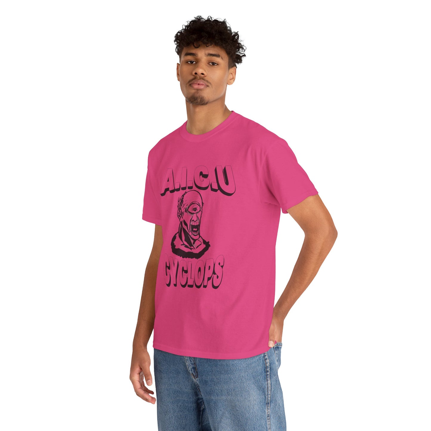 Graphic Unisex Tee - Fake AICU University Cyclops Mascot Mythology Shirt