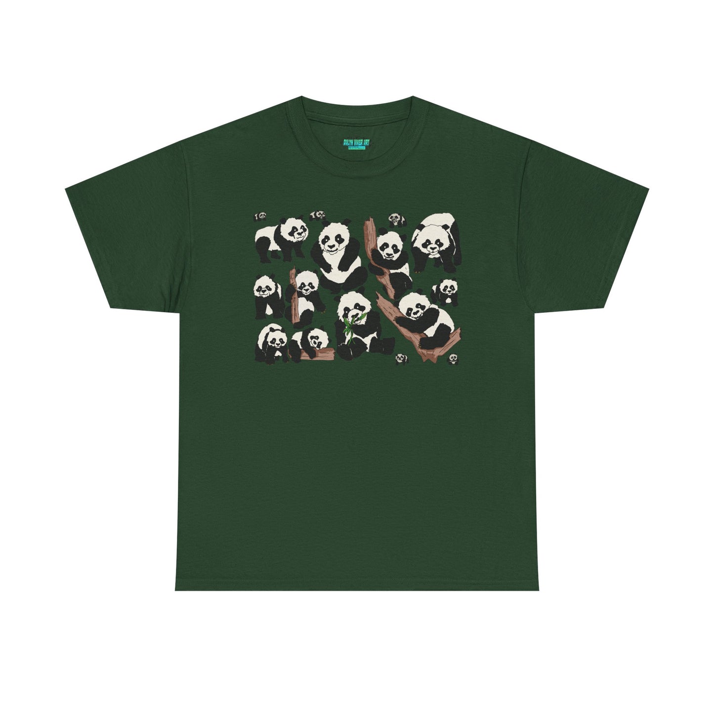 Cute Panda Design Unisex Heavy Cotton Tee | Animal Lover Gift, Casual Wear, Eco-Friendly Apparel, Nature Enthusiast Clothing