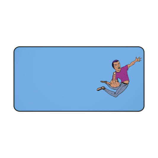 Giving a Flying F... Dynamic Desk Mat with Cartoon Character Design, Gamer Desk Accessories, Office Decor, Fun Home Office Gift, Colorful Mouse Pad