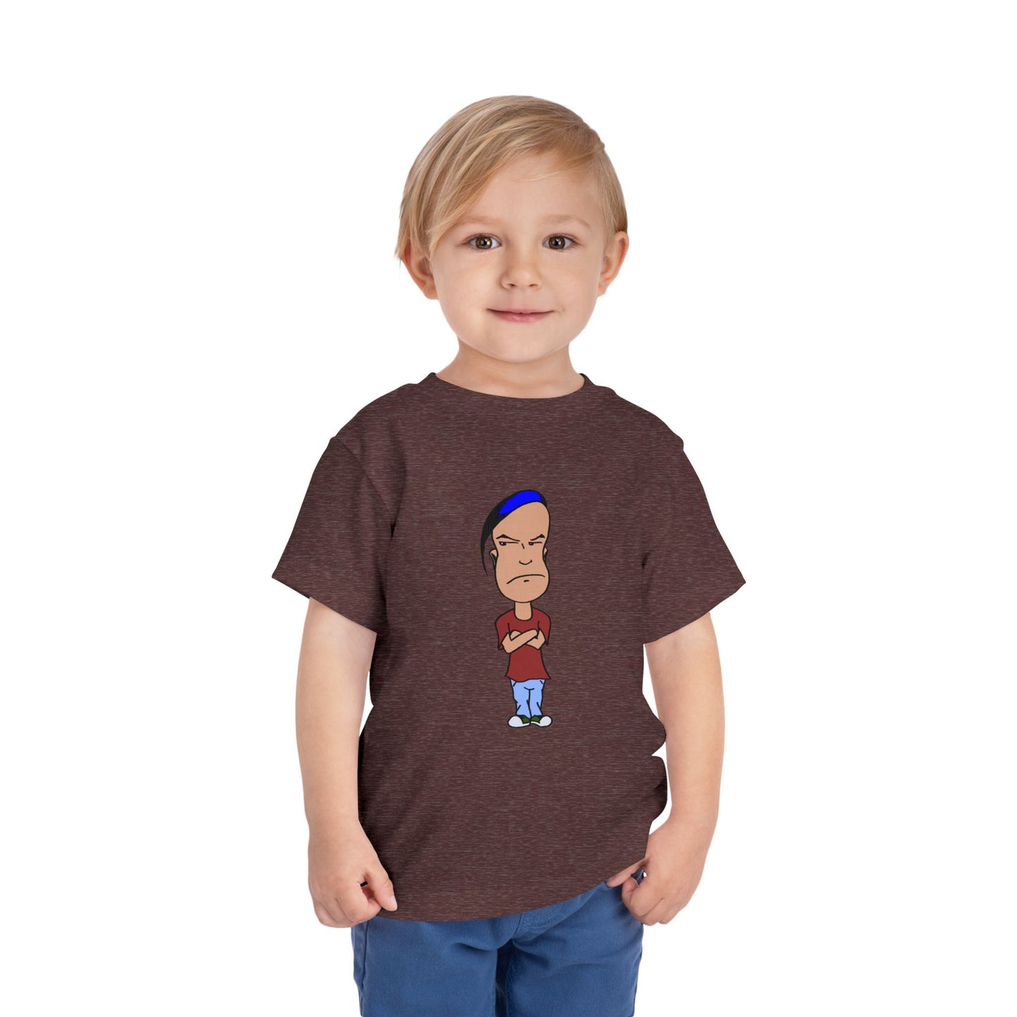 Smug Grumpy Kid Cartoon Toddler Tee