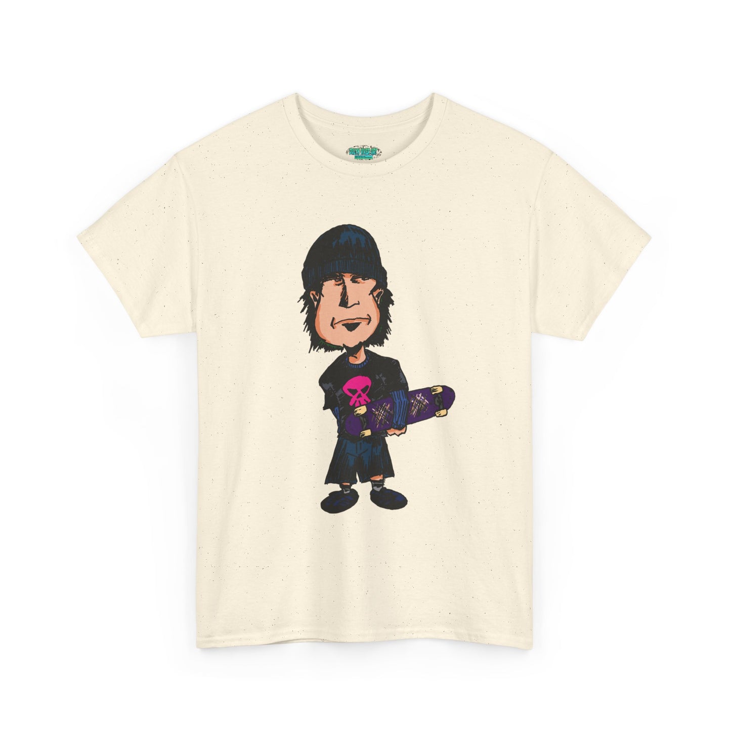 Rude Skater Dude - Skate Punk - Skater Kid Cartoon T‑Shirt — Cute Skateboarder Graphic Tee