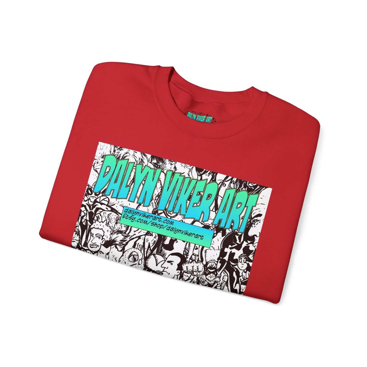 Graphic Art Crewneck Sweatshirt - Dalyan Viker Art Edition