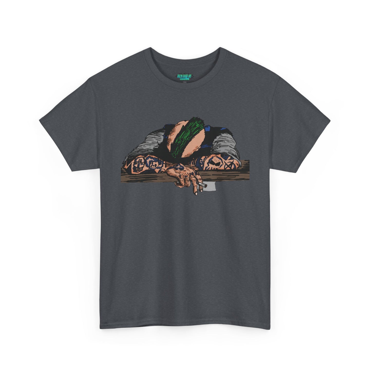 Punk and Done Stylish Unisex Heavy Cotton Tee with Artistic Print, Casual Tee, Graphic T-Shirt, Gift for Art Lovers, Everyday Wear, Unique Art Apparel