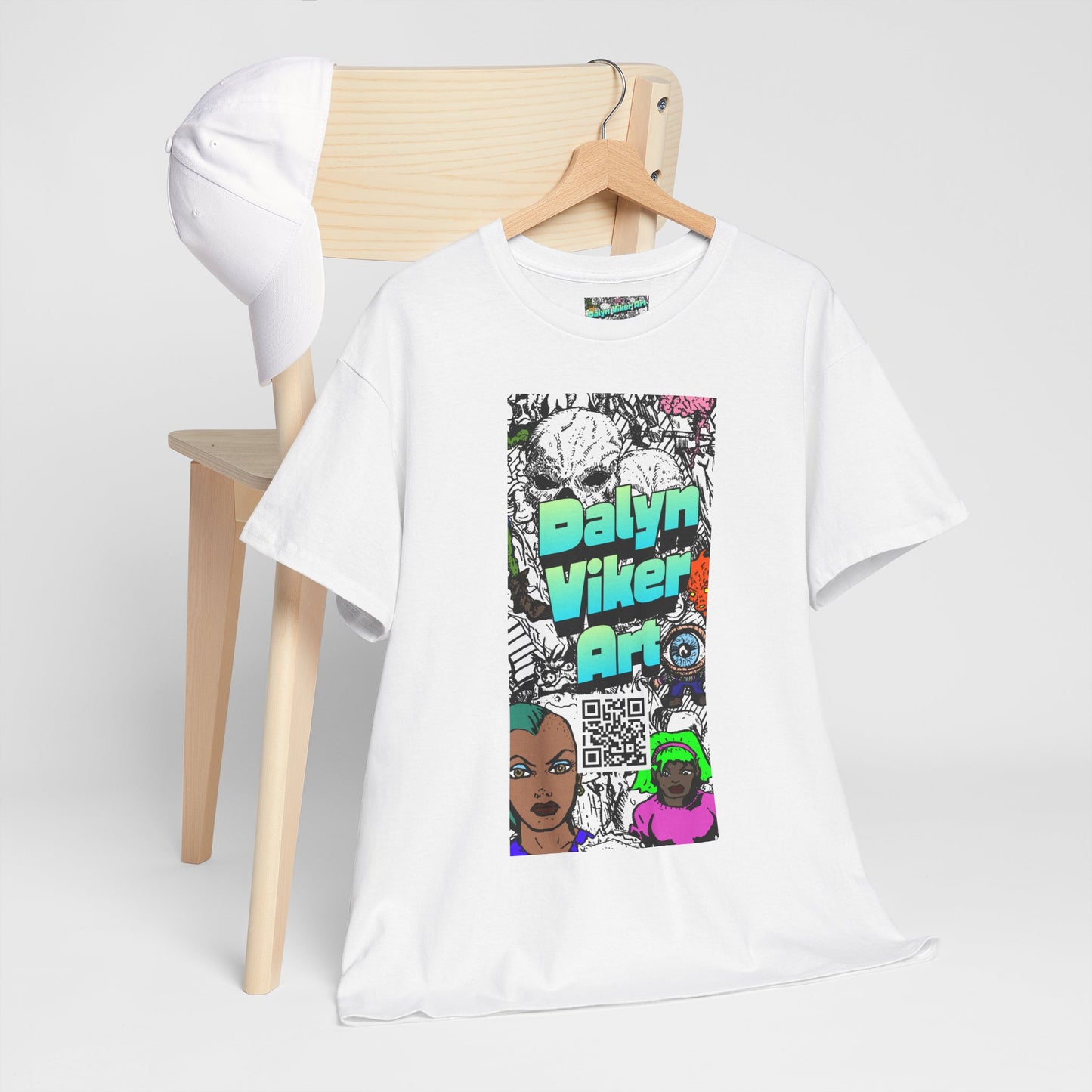 Graphic Art T-Shirt — "Dalyn Viker Art" Vertical Collage Tee