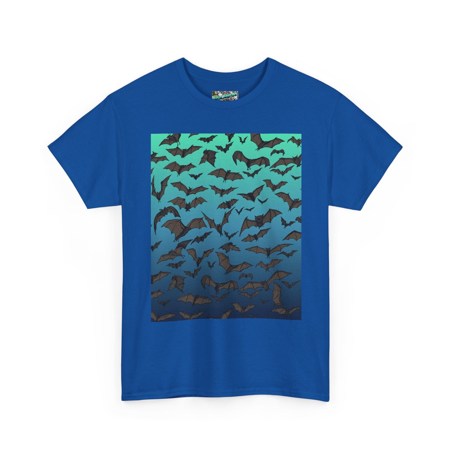 Bat Swarm Graphic Tee — Gradient Night Flight T-Shirt