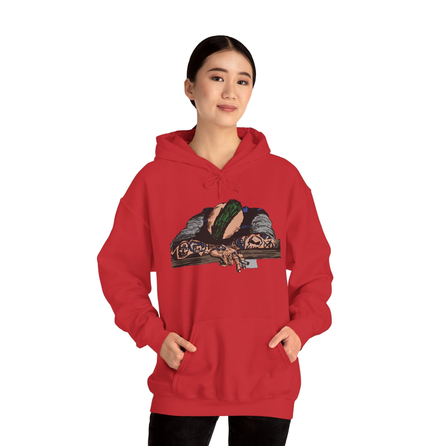 Punk and Done Color Unisex Hooded Sweatshirt, Cozy Streetwear, Unique Gift for Art Lovers, Casual Lounge Wear, Perfect for Fall Fashion