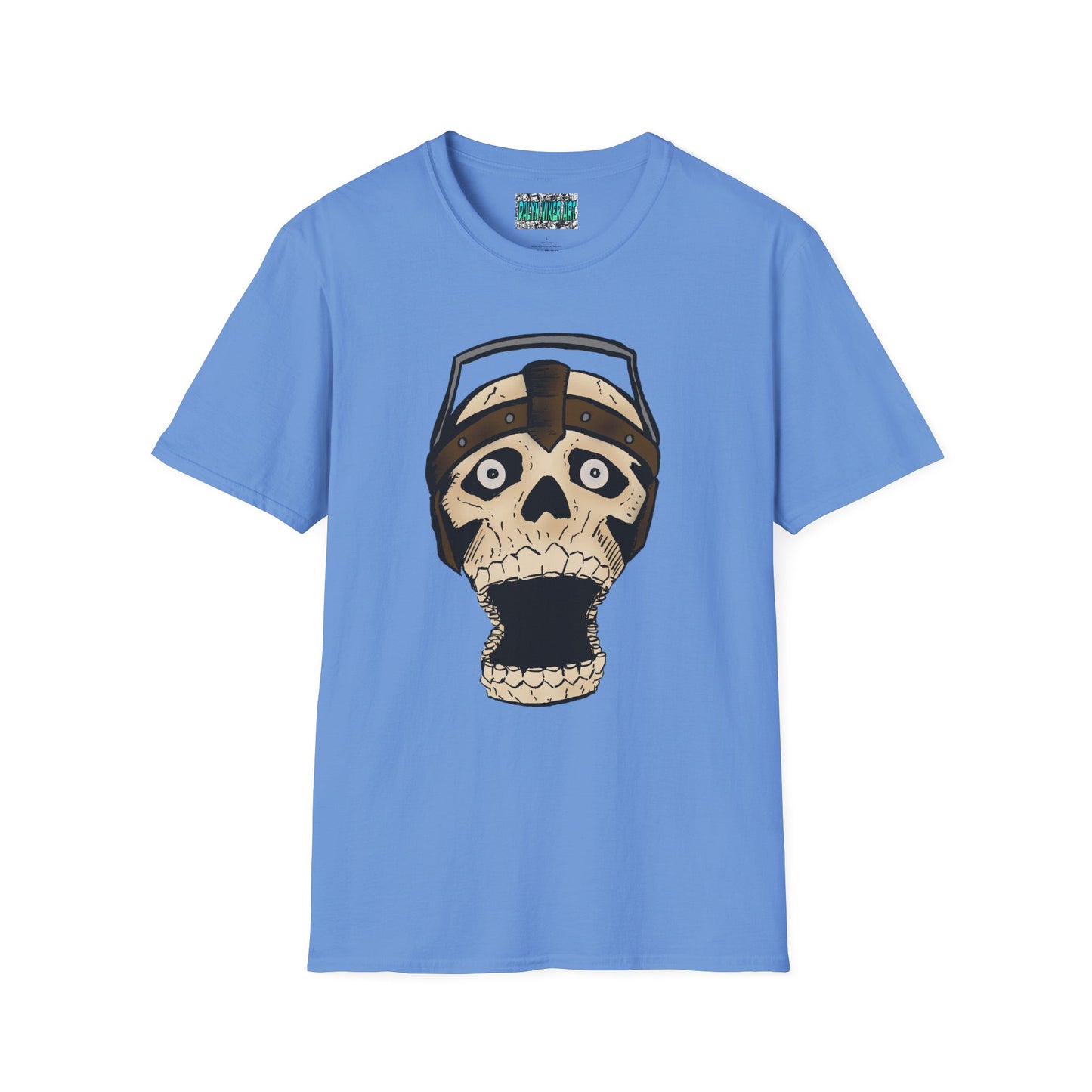 Electric Screaming Skull Unisex Softstyle T-Shirt