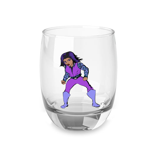 Stylish Hero Woman Whiskey Glass, Unique Barware, Gift for Him, Personalized Drinkware, Retro Design