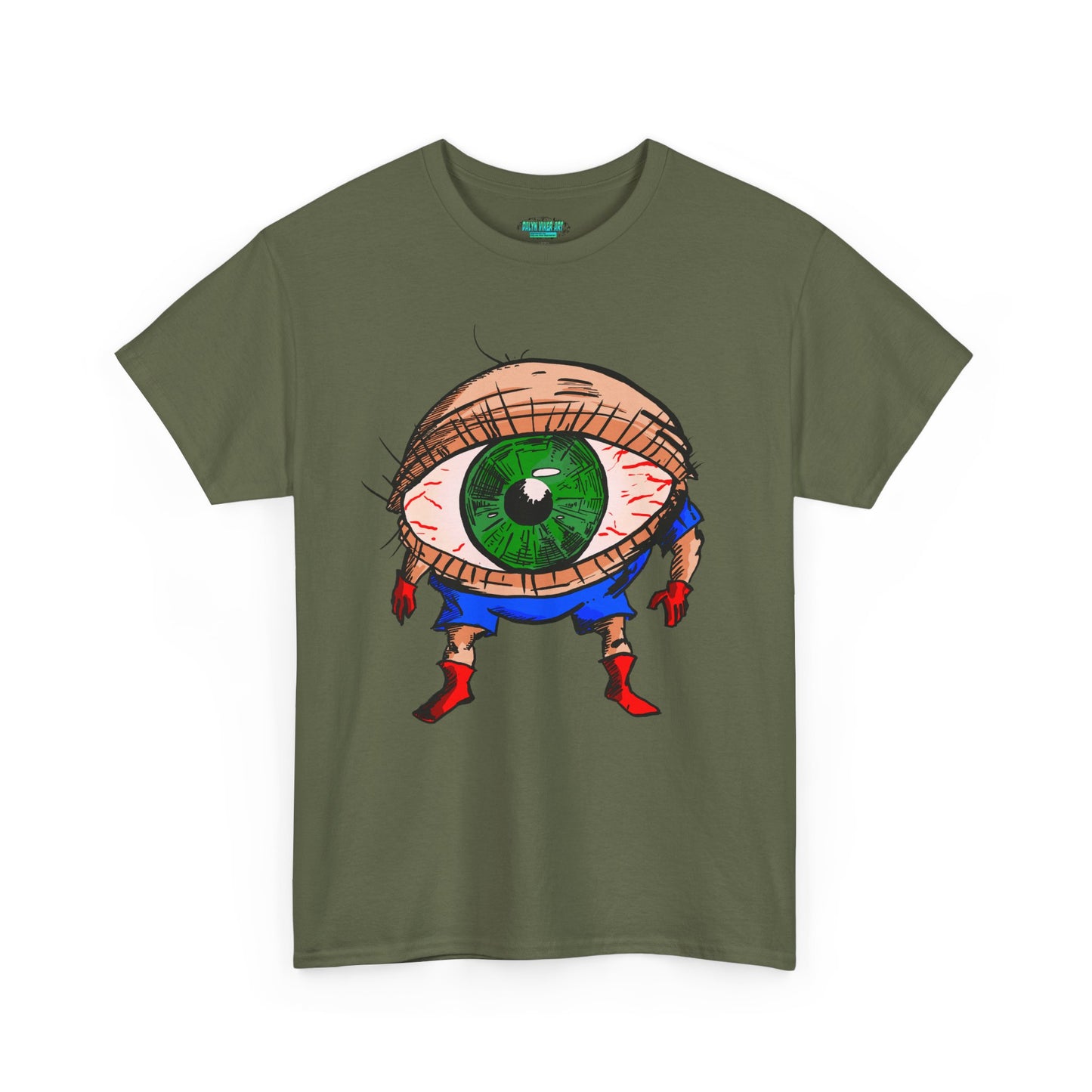Terrif-EYE-ing - Whimsical Unisex Heavy Cotton Tee with Eye Design