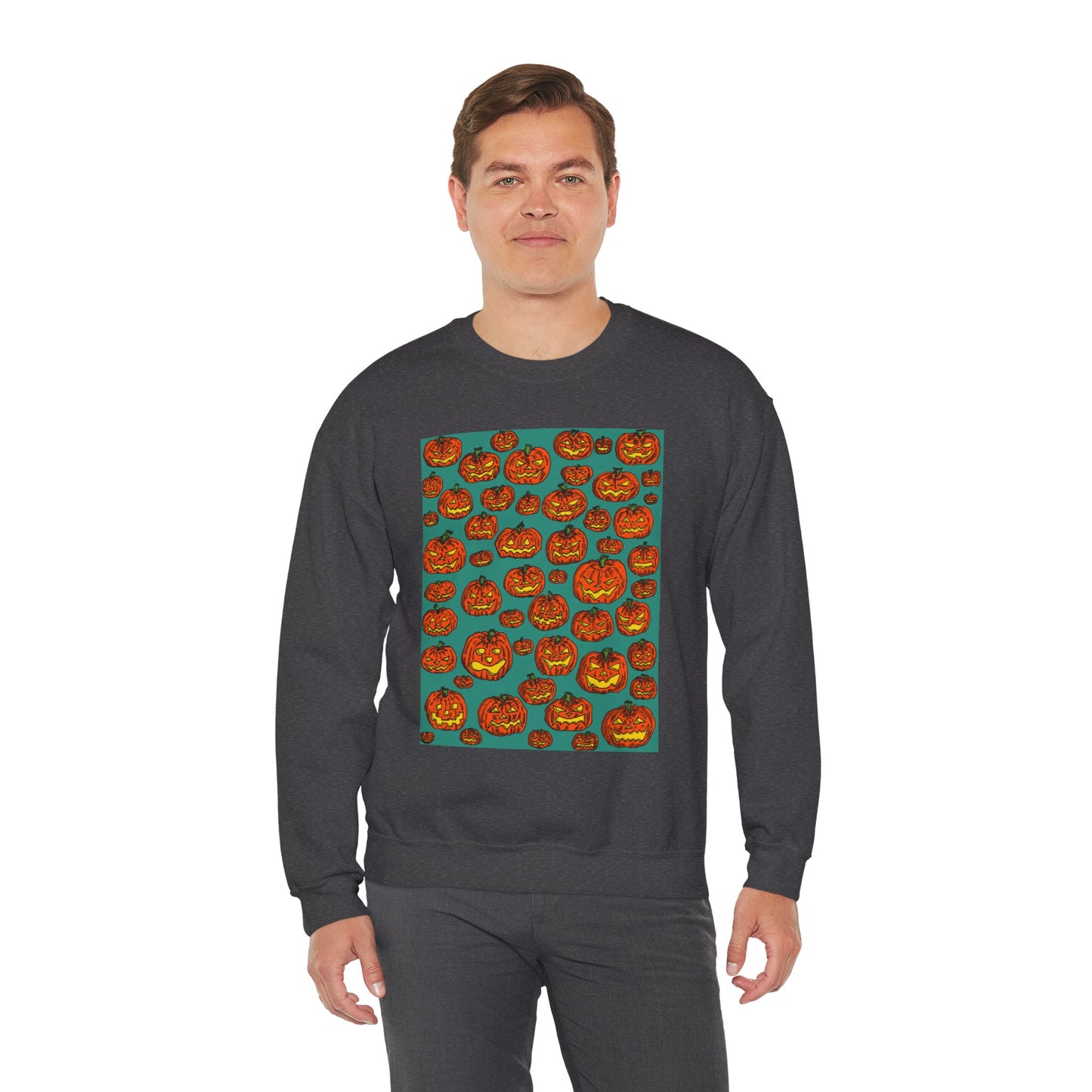 Halloween Pumpkin Crewneck Sweatshirt
