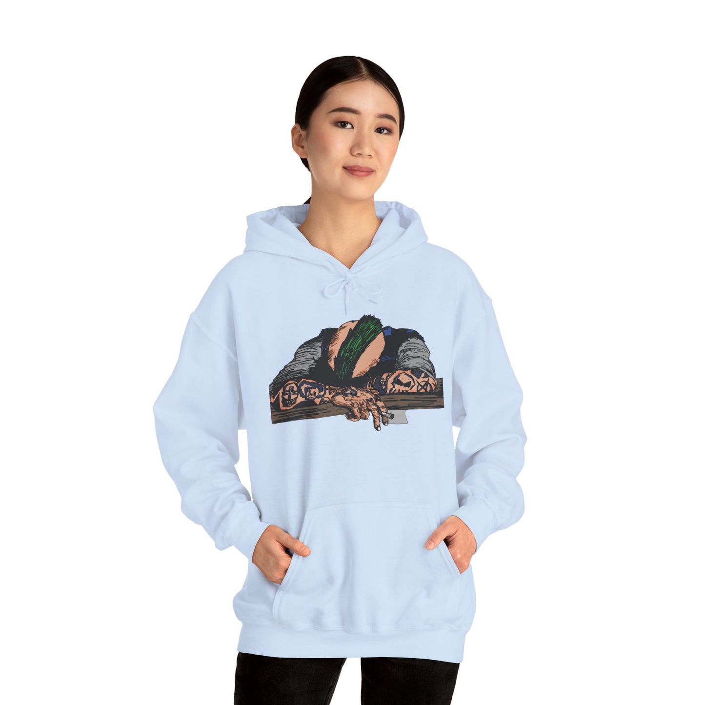 Punk and Done Color Unisex Hooded Sweatshirt, Cozy Streetwear, Unique Gift for Art Lovers, Casual Lounge Wear, Perfect for Fall Fashion