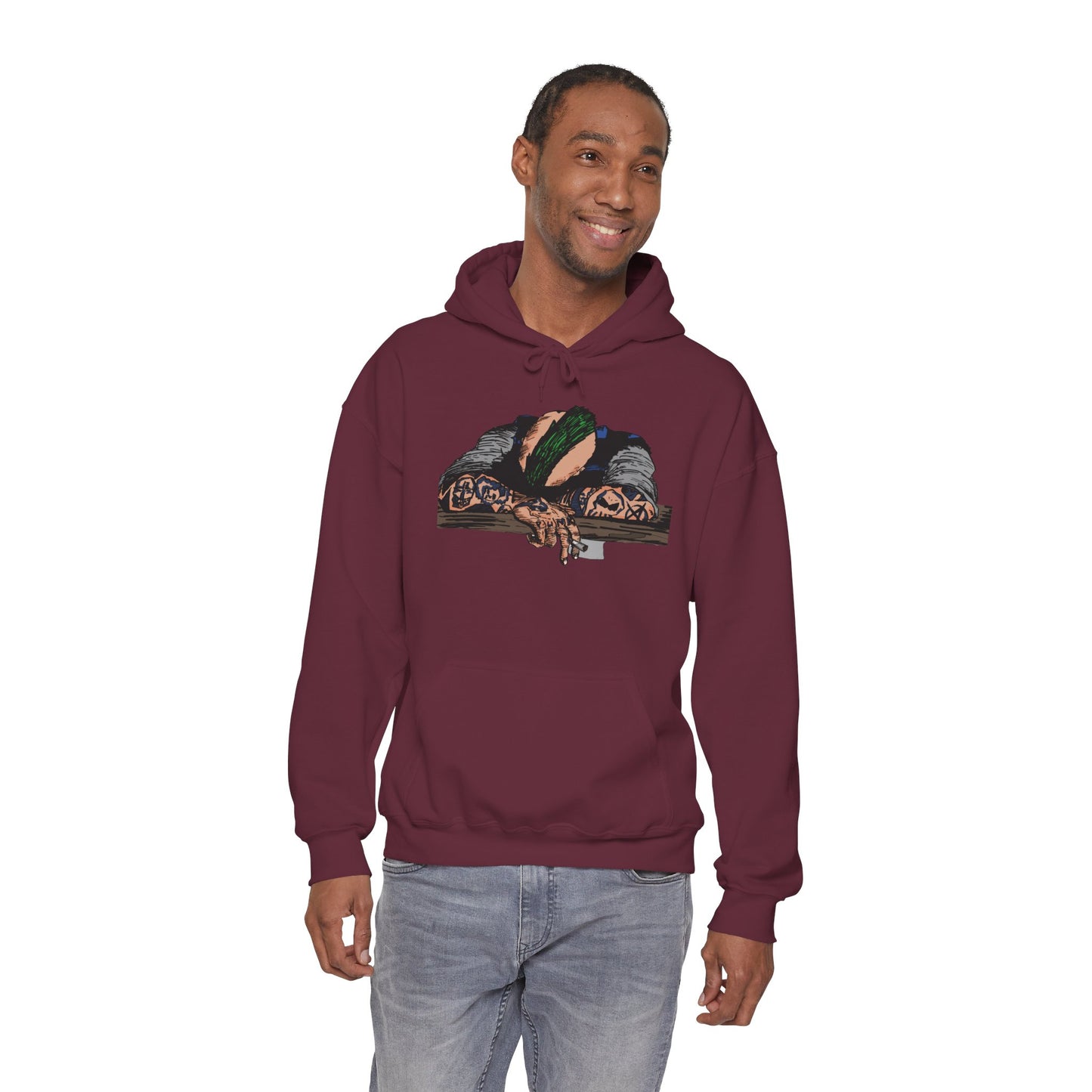 Punk and Done Color Unisex Hooded Sweatshirt, Cozy Streetwear, Unique Gift for Art Lovers, Casual Lounge Wear, Perfect for Fall Fashion
