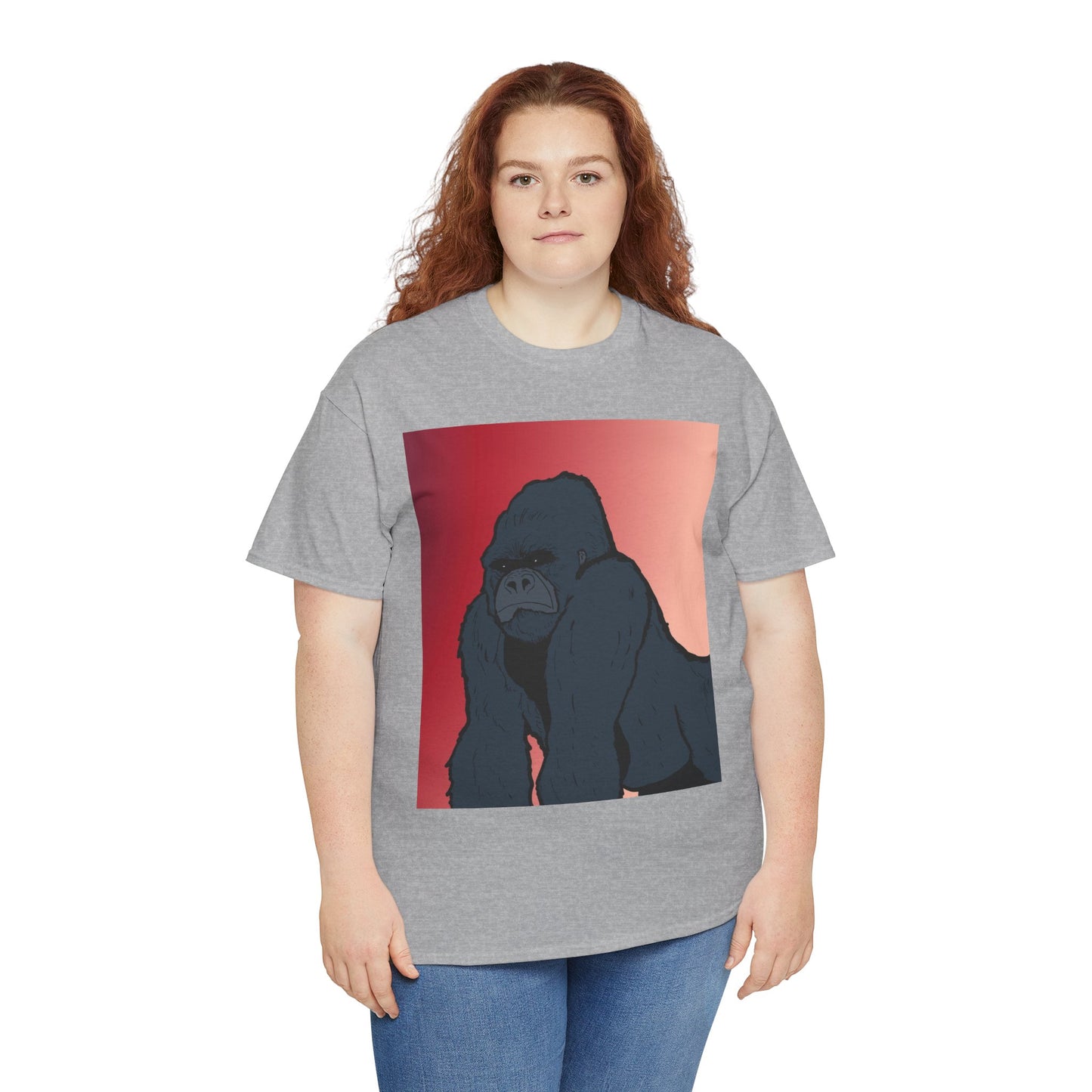 Gorilla Graphic Tee — Vintage Sunset Primate Illustration Shirt