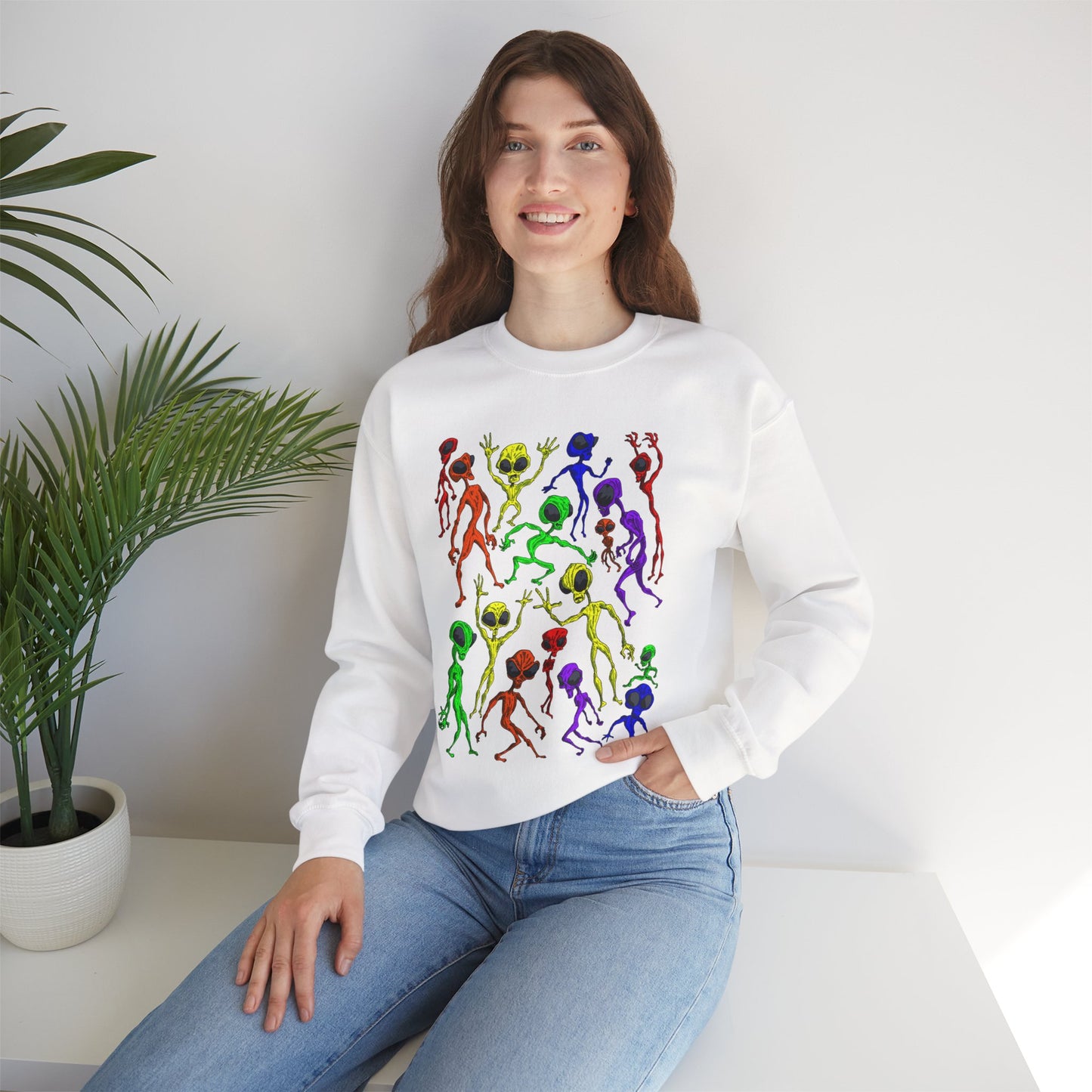 Alien Dance Party Crewneck Sweatshirt