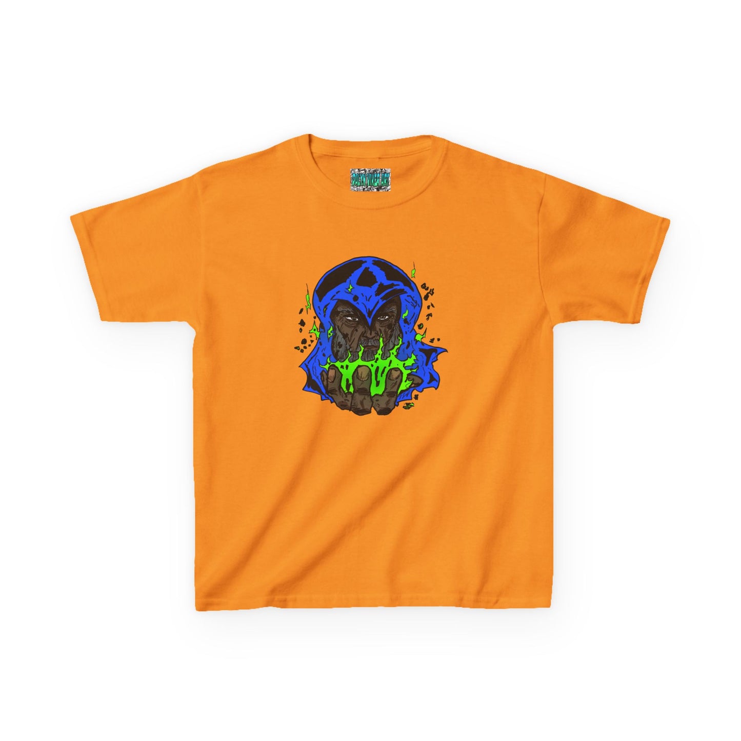 Kids Tee - Cosmic Wizard Magical Fire Sorcery Astro Mysticism Dalyn Viker Art