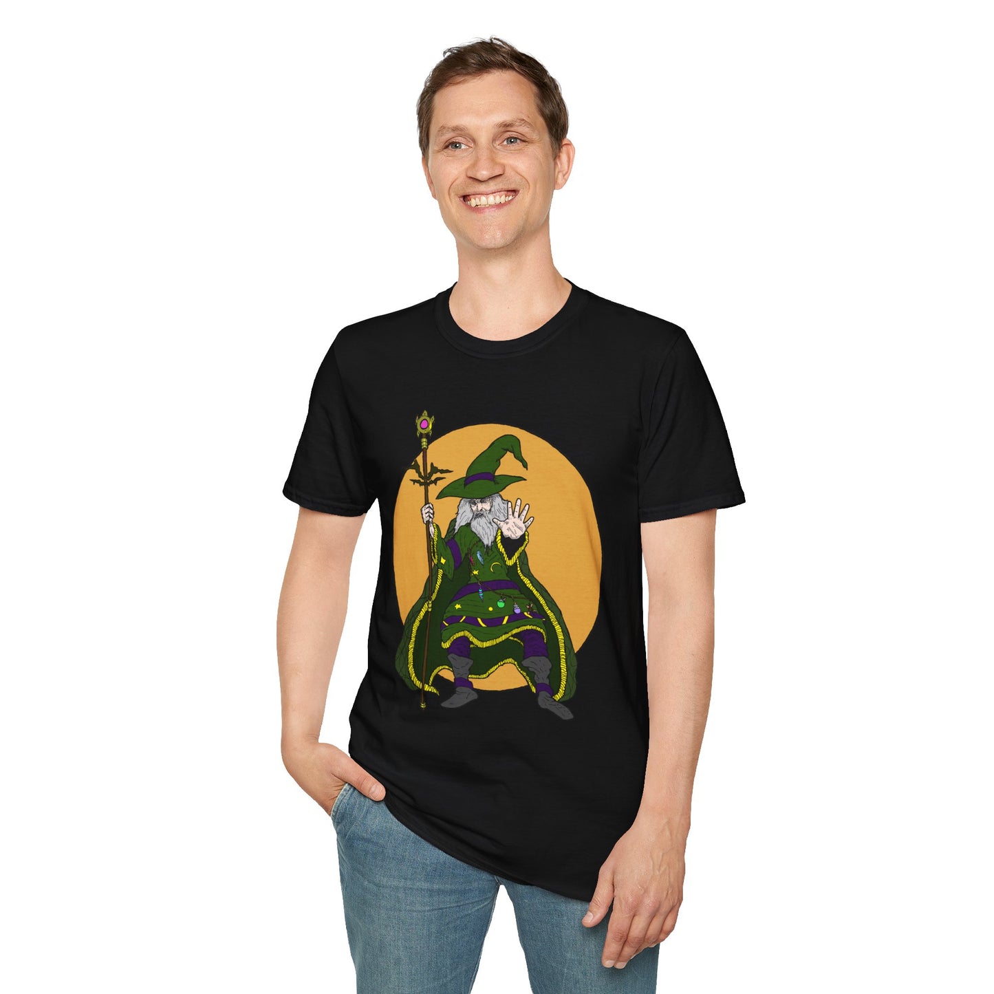 Wizard Staff Unisex T-Shirt - Magical Sorcerer Fantasy Tee