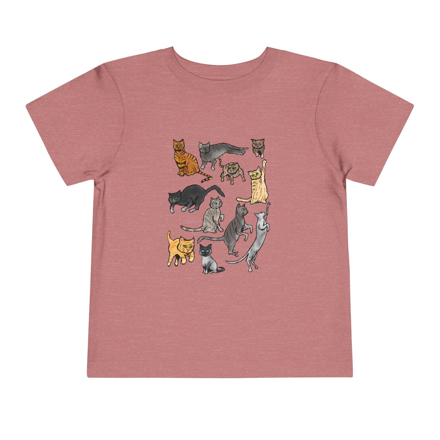 Toddler Tee — Playful Cat Pack Graphic Shirt for Kids