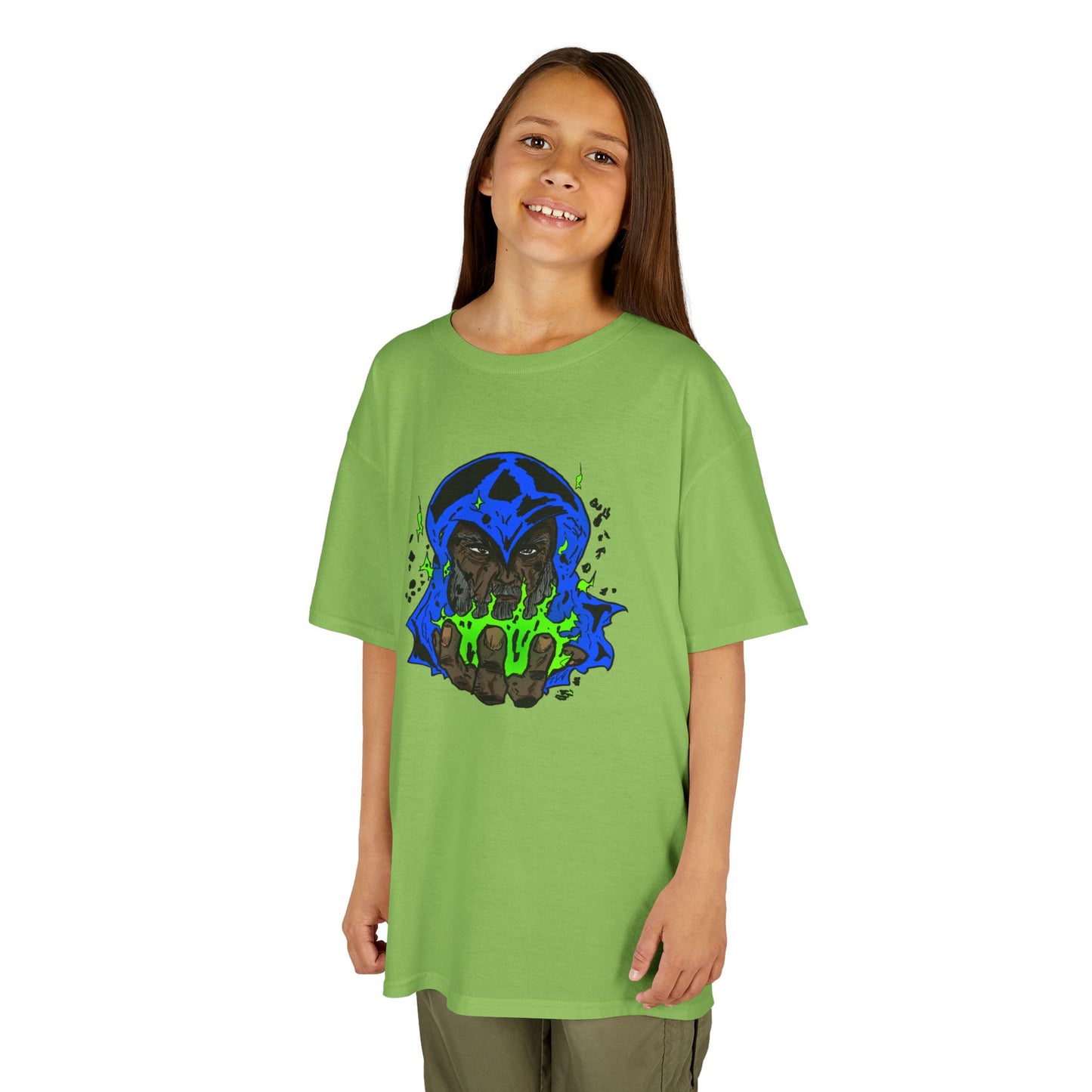 Kids Tee - Cosmic Wizard Magical Fire Sorcery Astro Mysticism Dalyn Viker Art