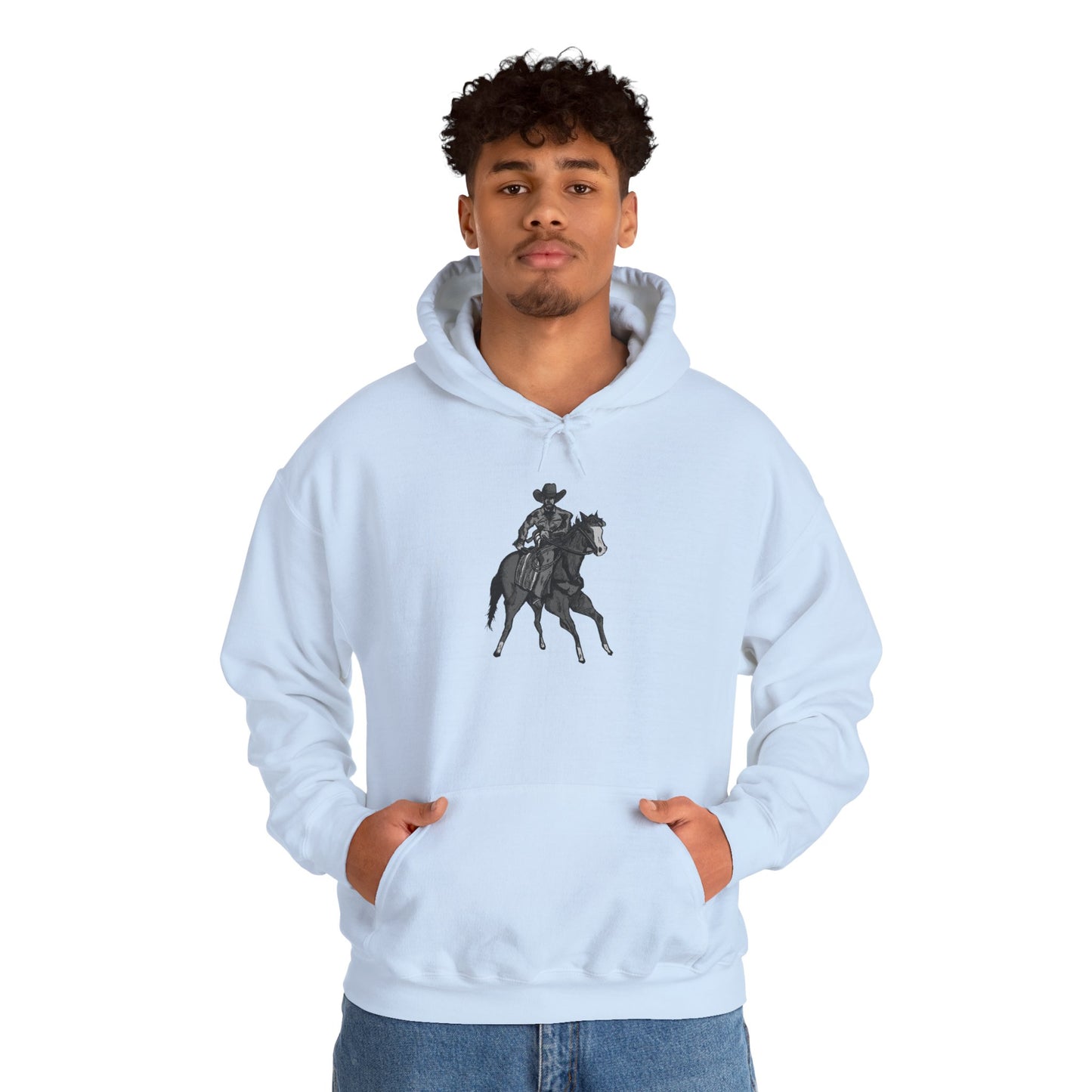 Horseback Rider Silhouette Hoodie – Western Equestrian Graphic Sweatshirt