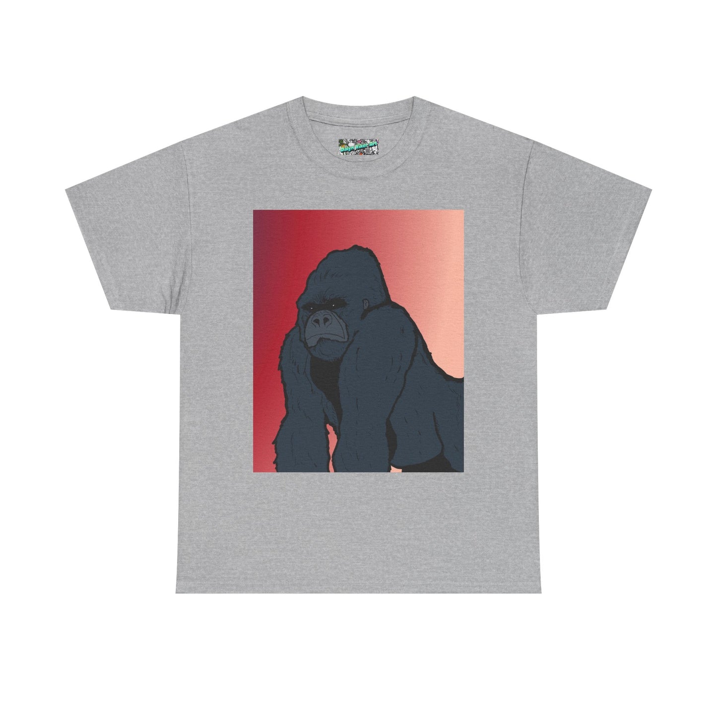 Gorilla Graphic Tee — Vintage Sunset Primate Illustration Shirt