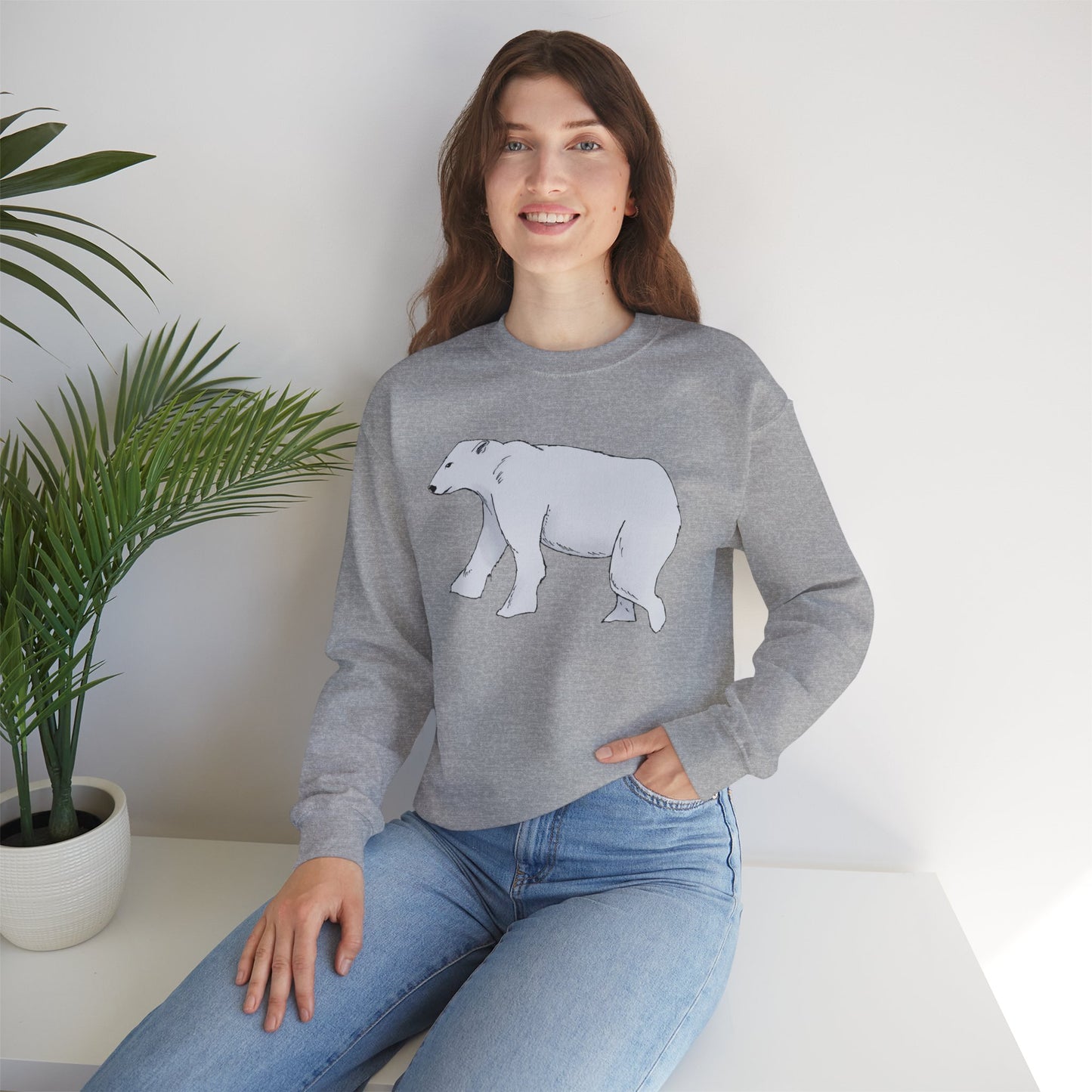 Cozy Polar Bear Crewneck Sweatshirt
