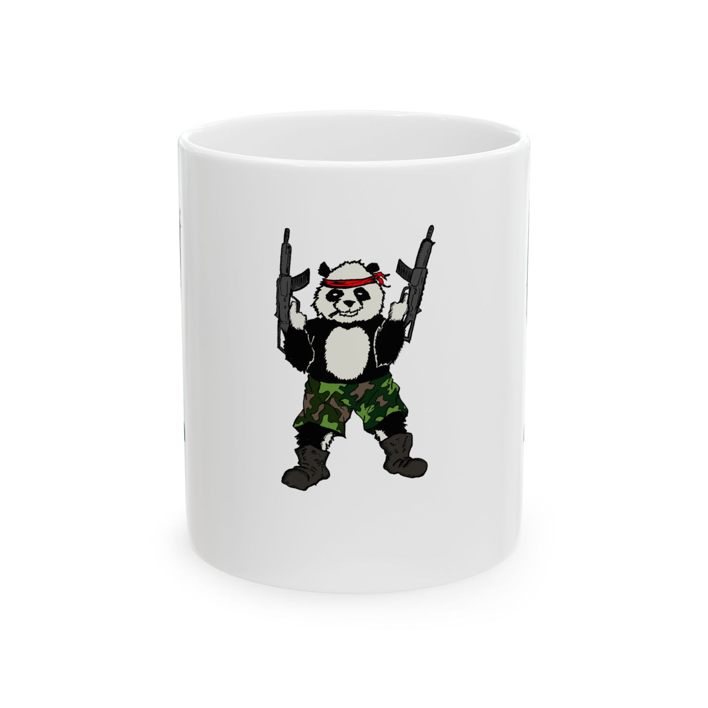 Mug - Panda Guns Military Mercenary 11oz 15oz Ceramic Coffee Cup