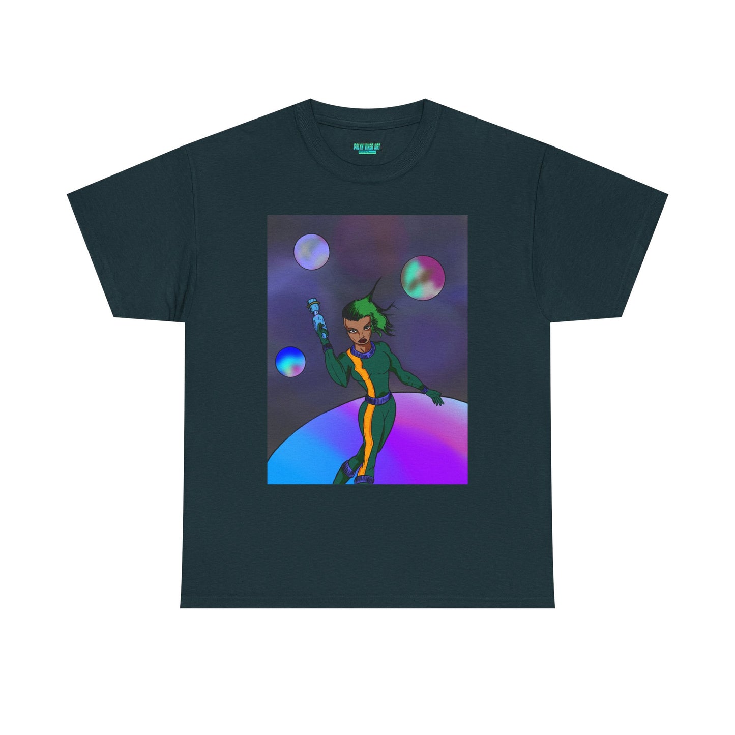 Cosmic Hero Vibe Tee - Unisex Heavy Cotton Tee, Space Art Shirt, Retro Sci-Fi T-Shirt, Gift for Space Lovers, Unique Graphic Tee