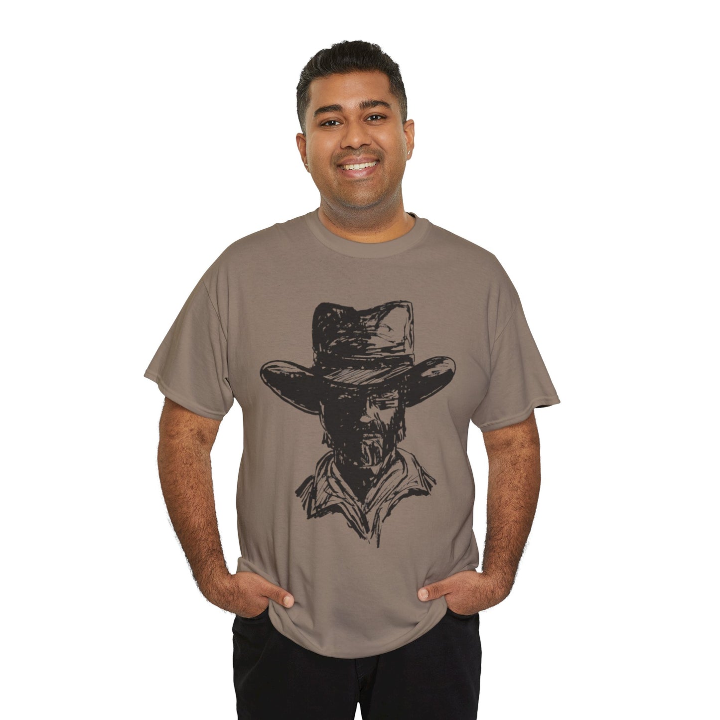 Rustic Cowboy Graphic Unisex Heavy Cotton Tee