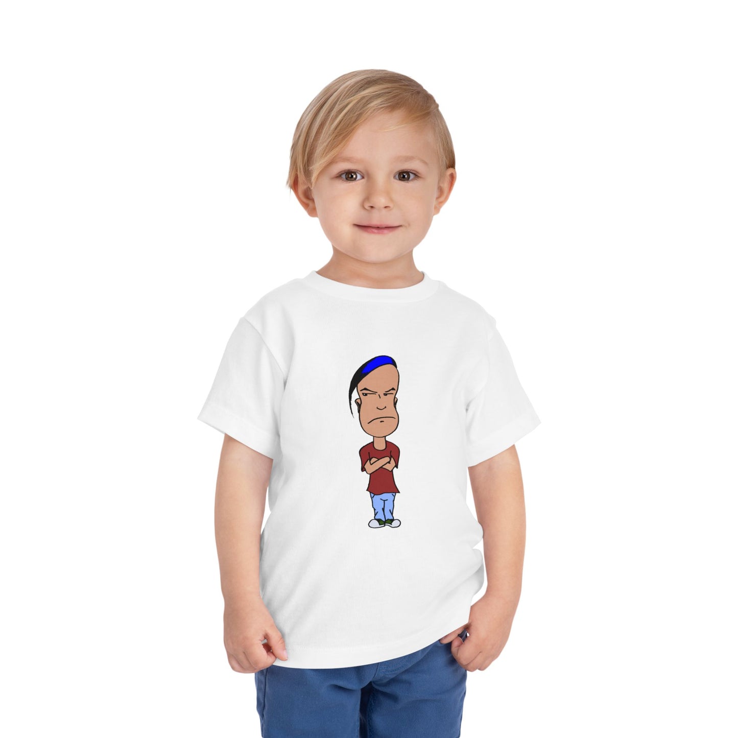 Smug Grumpy Kid Cartoon Toddler Tee