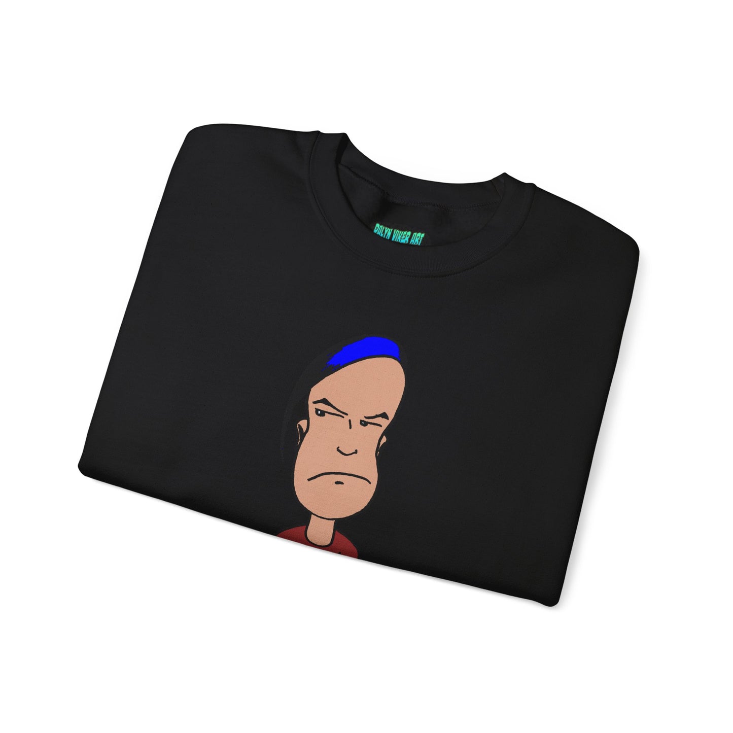 Smug Cartoon Graphic Crewneck Sweatshirt for Casual Style