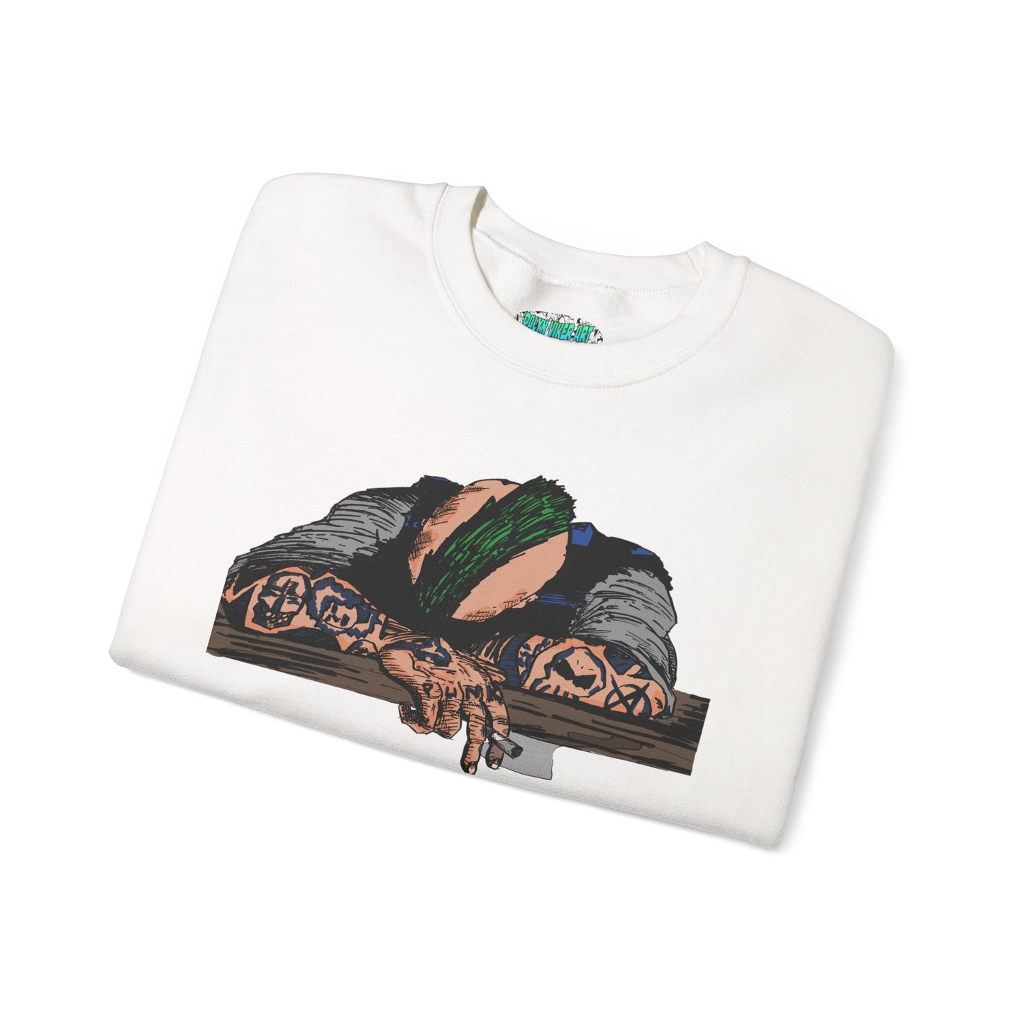 Punk and Done Artistic Unisex Crewneck Sweatshirt - Cozy Vibes