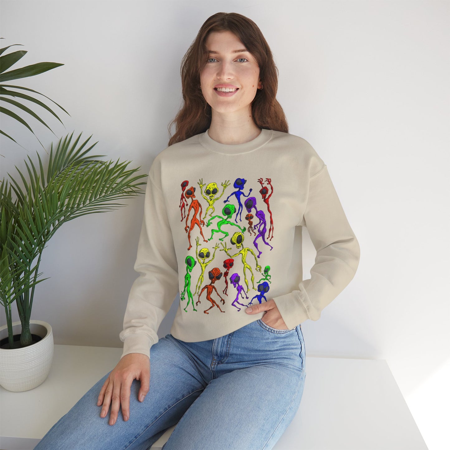Alien Dance Party Crewneck Sweatshirt